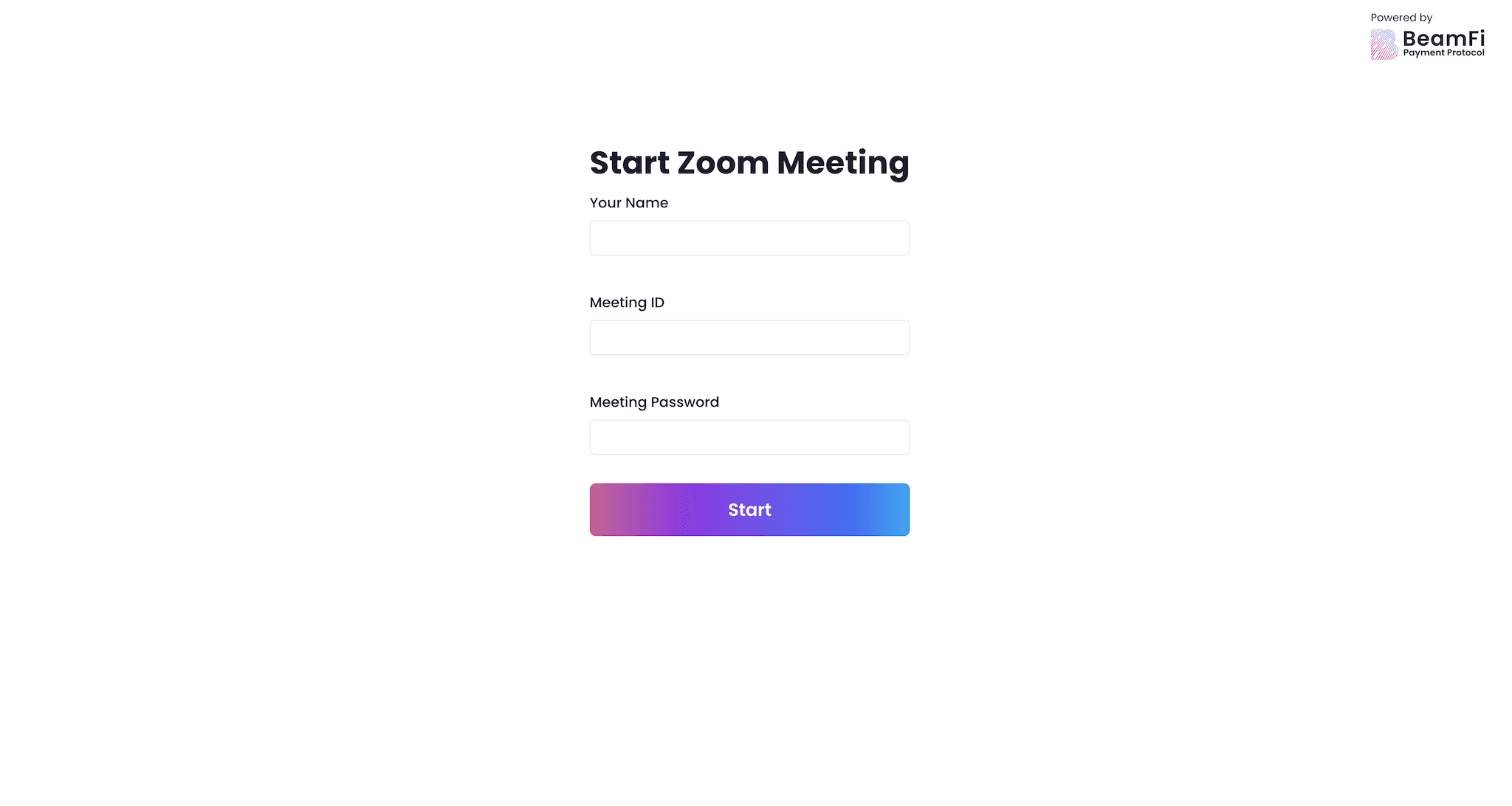 BeamFi Meeting App in Zoom Marketplace