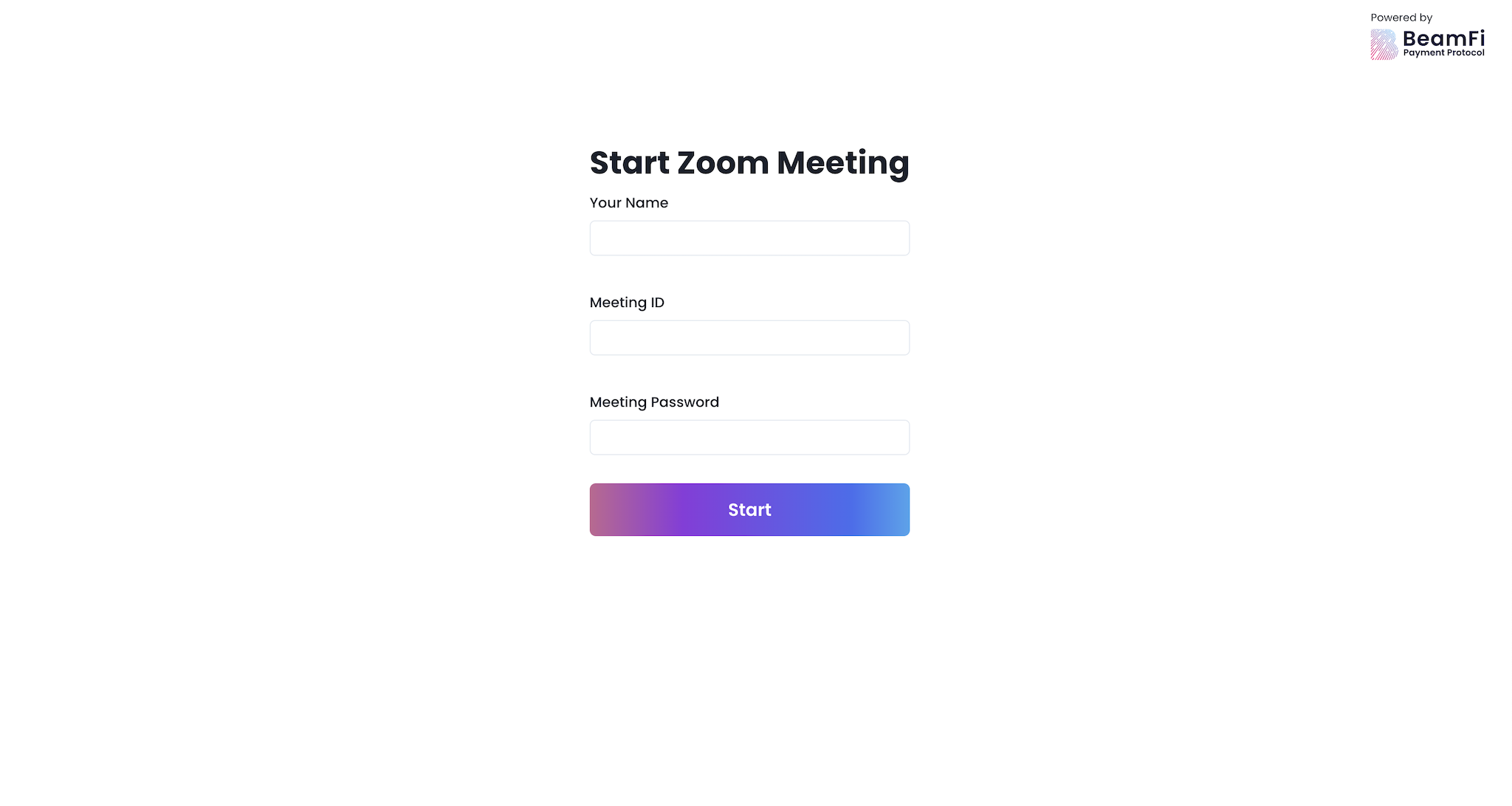 BeamFi Meeting App in Zoom Marketplace